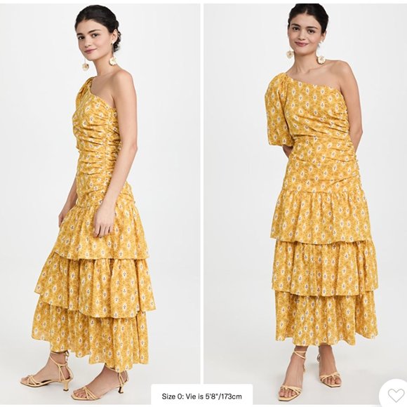 NWT Veronica Beard Virginia One-Shoulder Dress - Size US 4